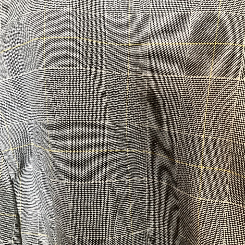 Mango MNG Gray Shift Dress Plaid Long Sleeve Knee Length 4 - Picture 12 of 13